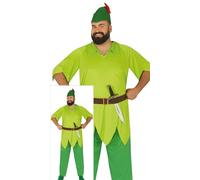 Fiestas Guirca Disfraz Arquero Verde para hombre y niño Talla XXL