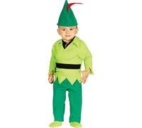 Fiestas Guirca - Disfraz Arquero bebé (12-18 meses) - Camisa, cinturón, gorro, pantalón - Verde