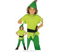 FIESTAS GUIRCA | Disfraz de Arquero Infantil (3-4/Años) - Camiseta, Cinturón, Gorro y Pantalón - Disfraces de Cuentos y Mosqueteros para World Book Day, Halloween y Carnaval - Ideal para Niños - Verde