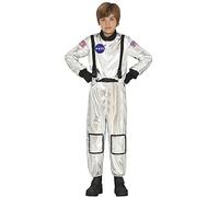 Fiestas Guirca Disfraz Astronauta NASA Plateado Oficial para niños 7-9 años
