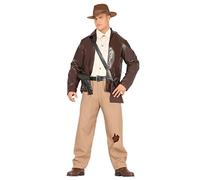 FIESTAS GUIRCA- Disfraz de Aventurero para Hombre Adulto, Talla L, Liso, Color Beige, L (52) (88265)