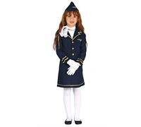 FIESTAS GUIRCA, S.L. Disfraz azafata azul marino niña - 3-4 años (95-105 cm)