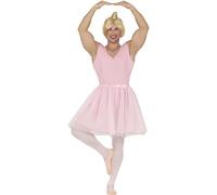 FIESTAS GUIRCA | Disfraz de Bailarín de Ballet (52-54/L) - Mono y Tutú - Disfraces de Danza y Ballet para Despedidas de Soltero, Carnaval y Fiestas de Disfraces - Ideal para Hombres Adultos - Rosa