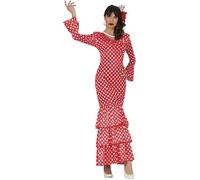 FIESTAS GUIRCA Disfraz de Bailarina de Flamenco española para Mujeres Adultas Talla 38-40
