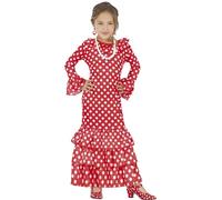 Fiestas Guirca Disfraz de Bailarina de Flamenco española para niña de 10 a 12 años