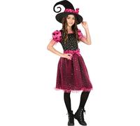 FIESTAS GUIRCA Disfraz de Bruja Rosa para niña