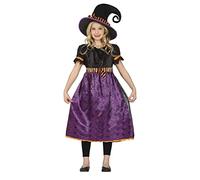 FIESTAS GUIRCA Disfraz de Bruja Telaraña Lila para Niñas de 7-9 Años