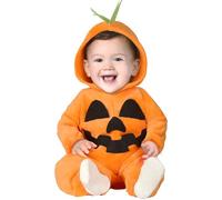 FIESTAS GUIRCA | Disfraz de Calabaza para Bebé (18-24/Meses) - Mono de Halloween para Niños y Niñas - Disfraces de Calabaza para Fiestas de Disfraces - Ideal para Bebés - Naranja y Negro