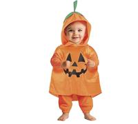 FIESTAS GUIRCA | Disfraz de Calabaza Bebé (18-24/Meses) - Poncho y Capucha - Disfraces de Halloween para Bebés Unisex - Ideal para Fiestas de Disfraces y Celebraciones Temáticas - Naranja
