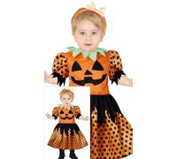 FIESTAS GUIRCA Disfraz de calabaza para Niña - Disfraz de Calabaza Naranja para Niñas de 2 a 3 años