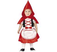 FIESTAS GUIRCA | Disfraz de Caperucita Roja Baby (18-24/Meses) - Capa, Capucha y Vestido - Disfraces de Cuentos y Hadas para Halloween y Fiestas Infantiles - Ideal para Niñas - Rojo y Blanco