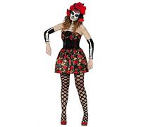 FIESTAS GUIRCA Disfraz de Catrina Flores - Mujer, L