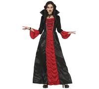 FIESTAS GUIRCA Disfraz de Condesa Vampiresa - Vestido Largo Elegante Rojo y Negro para Mujer Adulta Talla M 38-40