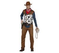FIESTAS GUIRCA Disfraz de Vaquero - Atuendo para Fiestas de Indios y Vaqueros para Hombre Adulto Talla L 52-54