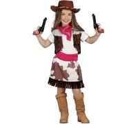 Fiestas Guirca - Disfraz de Vaquera - Chaleco, Cinturón, Falda y Pañuelo - Talla XL (44-46)
