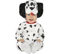 FIESTAS GUIRCA | Disfraz de Dálmata para Bebé (18-24/Meses) - Incluye Capucha y Mono - Disfraces de Animales para Fiestas Infantiles, Halloween y Carnaval - Ideal para Niños y Niñas - Blanco y Negro