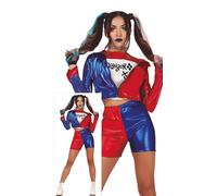 FIESTAS GUIRCA Disfraz de Dangerous Glam Girl - Atuendo Rojo, Azul, Blanco para Mujer Adulta Talla L 42-44