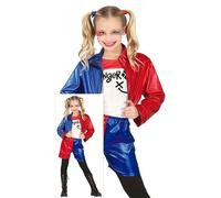 Fiestas Guirca Disfraz infantil Harley Peligrosa Rojo Azul Blanco Talla 3-4 años (95-105 cm)