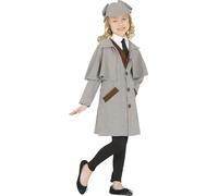 FIESTAS GUIRCA | Disfraz de Detective Infantil (5-6 Años) - Chaleco, Chaqueta y Gorra - Disfraces de Policía y Detective para Halloween, Carnaval y Fiestas de Disfraces - Unisex - Gris
