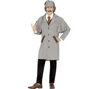 FIESTAS GUIRCA Disfraz de Detective para Hombre Adulto Talla Mediana