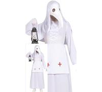 FIESTAS GUIRCA Disfraz de Doctor de la Peste Blanca para Mujer - Incluye Máscara de Pájaro del Doctor de la Peste - Disfraces de Halloween para Mujer Talla L