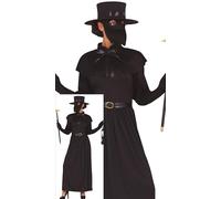 FIESTAS GUIRCA Disfraz de Doctor de la Peste Negra para Mujer - Incluye Máscara de Pájaro del Doctor de la Peste - Disfraces de Halloween para Mujer Talla S