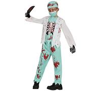 FIESTAS GUIRCA Disfraz de Doctor Zombi Esqueleto - Médico Cirujano Sangriento - Disfraz Halloween Niño 7-9 Años