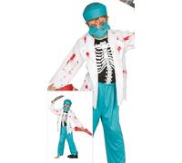 Fiestas Guirca Disfraz Doctor Zombi Cirujano sangriento Halloween para niño 3-4 años