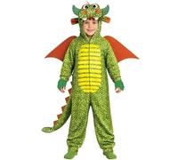 FIESTAS GUIRCA | Disfraz de Dragón Infantil (10-12 Años) - Mono con Capucha, Alas y Cola - Disfraces de Animales para Carnaval, Halloween y Fiestas de Disfraces - Unisex