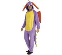 FIESTAS GUIRCA | Disfraz de Dragón Kigurumimi Adulto (42-44/L) - Mono, Alas, Capucha y Cola - Disfraces de Animales, Videojuegos, Anime, Carnaval, Fiestas Temáticas, Cosplay - Unisex - Amarillo y