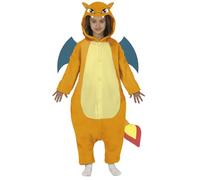 FIESTAS GUIRCA Disfraz de Dragon Naranja Niño y Niña- Atuendo Infantil Pijama Dragón con Cola y Alas para Niños de 10-12 Años