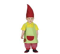 FIESTAS GUIRCA | Disfraz de Enanito de Fantasía para Bebé (12-18/Meses) - Camiseta, Pantalón, Peto y Sombrero - Disfraces de Cuentos y Hadas, Carnaval y Halloween - Ideal para Niñas - Verde y Rojo