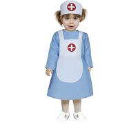 FIESTAS GUIRCA Disfraz de Enfermera para Bebé - Uniforme Enfermera Vintage - Azul Disfraces Niña 18-24 Meses