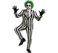 FIESTAS GUIRCA | Disfraz de Esqueleto Fantasma para Hombre (46-48/S) - Chaqueta, Corbata y Pantalón - Ideal para Halloween, Carnaval y Fiestas de Disfraces de Terror - Adulto - Blanco y Negro