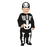 FIESTAS GUIRCA Disfraz de Esqueleto - Mono Negro Esqueleto - Disfraz Halloween Niño o Niña 2-3 Años