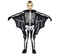 FIESTAS GUIRCA | Disfraz de Esqueleto Murciélago Infantil (5-6 Años) - Mono y Alas - Disfraces de Halloween, Carnaval y Fiestas de Disfraces de Esqueletos - Ideal para Niños y Niñas - Negro