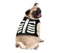 FIESTAS GUIRCA | Disfraz de Esqueleto para Mascotas (S/DOG) - Túnica para Perros - Disfraces de Halloween y Carnaval para Mascotas - Ideal para Fiestas de Disfraces de Esqueletos - Negro y Blanco