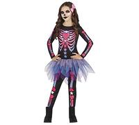 FIESTAS GUIRCA Disfraz de Esqueleto Rosa con Tutú - Disfraz Niña Halloween 7-9 Años