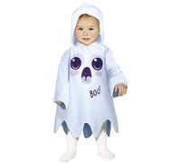 FIESTAS GUIRCA | Disfraz de Fantasma Bebé (12-18/Meses) - Capucha y Túnica - Disfraces de Halloween y Fiestas de Fantasmas para Niños Pequeños - Ideal para Bebés - Blanco