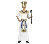 FIESTAS GUIRCA Disfraz de Faraón Blanco y Dorado Adolescente - Atuendo de Egipcio para Chicos de 14-16 Años