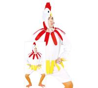 FIESTAS GUIRCA Disfraz de Gallina Adulto - disfraz pollo adulto - disfraces despedida soltero Talla L 52-54