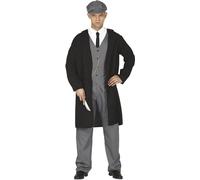 FIESTAS GUIRCA Disfraz de gángster inglés para hombre - 1920s Mafia Boss Suit Fancy Dress Men Size S