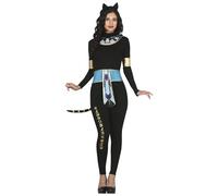 FIESTAS GUIRCA Disfraz de Gata Egipcia - Atuendo con Diadema Gato Negro y Mono Cleopatra para Mujer Adulta Talla M 38-40