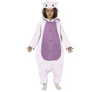 FIESTAS GUIRCA Disfraz de Gato Morado Niña- Atuendo Infantil Pijama Gatito con Cola para Niños de 5-6 Años