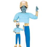 Fiestas Guirca Disfraz infantil Genio de cuento de hadas Mono unisex 10-12 años Azul