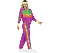 Fiestas Guirca Disfraz de chándal de Gimnasta de los 80 Disfraz de Mujer Adulta Talla 36-38