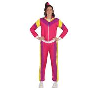 FIESTAS GUIRCA | Disfraz de Gimnasta Mujer (38-40/M) - Chaqueta y Pantalón - Disfraces de Deportes y Años '80 para Halloween, Carnaval y Fiestas de Disfraces - Ideal para Adultas - Rosa