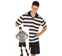 FIESTAS GUIRCA Disfraz de Hermano Molesto para Hombre - Disfraz Gótico de Familia para Niño que Incluye Camiseta y Pantalones Cortos en Blanco y Negro - Disfraces de Halloween para Hombre Talla M