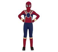FIESTAS GUIRCA Disfraz de Héroe Araña Niño - Atuendo Infantil Rojo, Azul, Dorado de Super Araña para Niños de 5-6 Años