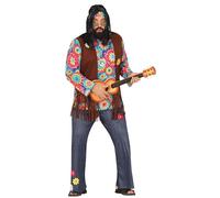FIESTAS GUIRCA Disfraz de Hippie Hombre Adulto Talla M 48-50
